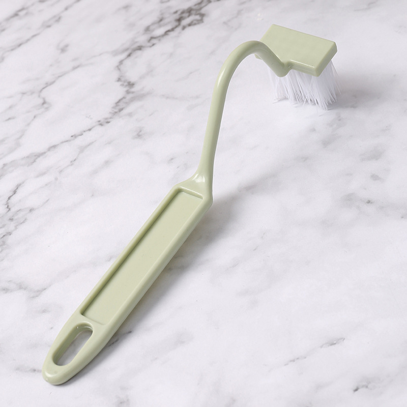 Japanese-style curved V-shaped toilet brush, long-handled soft bristles for thorough cleaning without blind spots, wall-mounted household cleaning brush details Picture