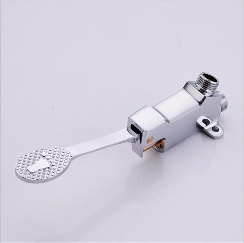 The manufacturer wholesales kitchen sink water outlet valve by stepping on the foot, faucet by stepping on the foot, and contactless single-cooling faucet details Picture