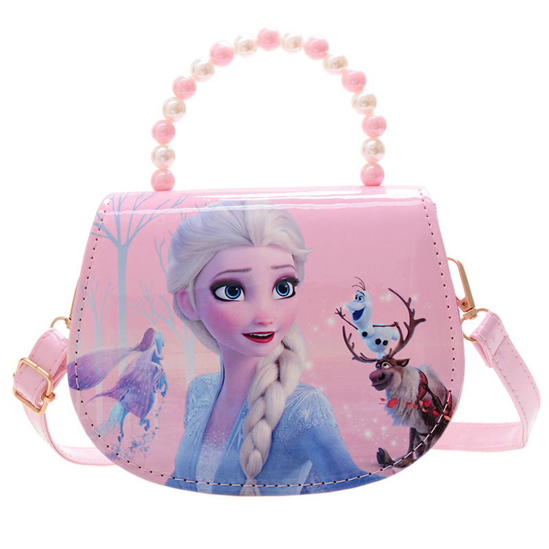 New foreign trade ice and snow princess handbag, girls' bag, Aisha crossbody single-shoulder hand-held coin purse Item Picture