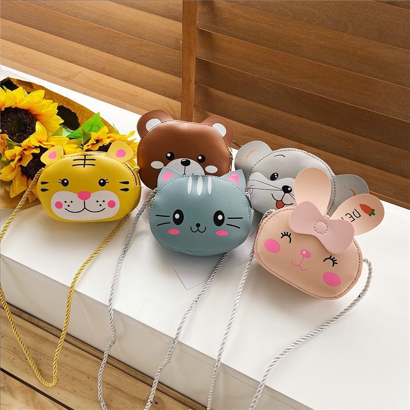 Cute new cartoon children's bags, small bags, single-shoulder bags, Korean-style casual crossbody bags for girls, and Korean coin purges full figure