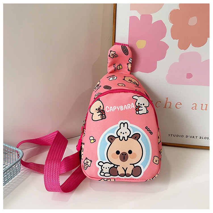 New cartoon and cute printed baby chest bag for children's bags in autumn and winter, fashionable and super lightweight coin purse for girls' outings details Picture