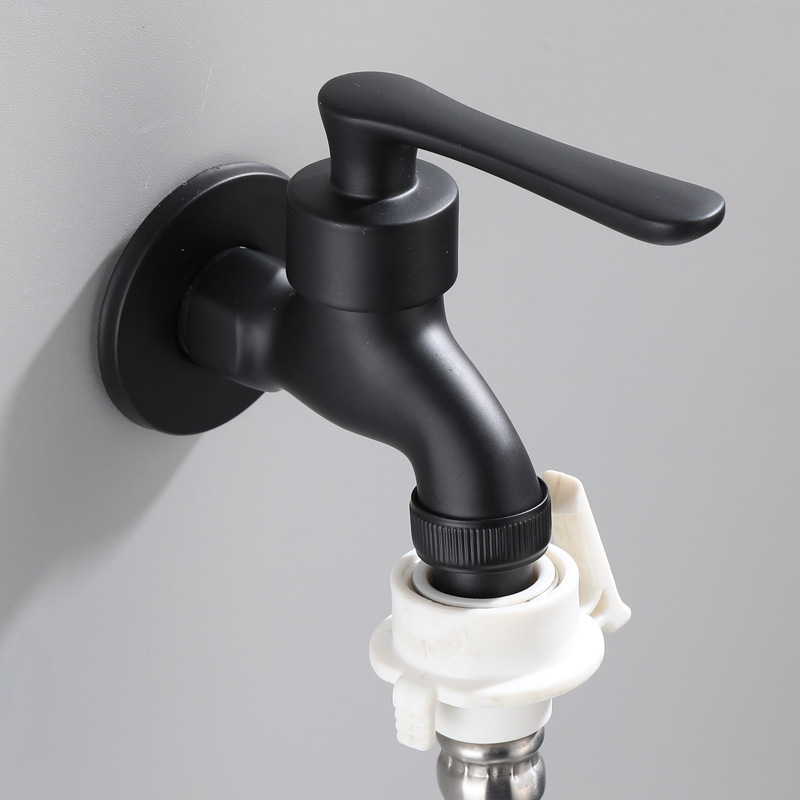 Black mop, sink faucet, washing machine faucet, fully automatic wholesale, all-copper extended faucet, 4-minute quick-opening Application Scenario