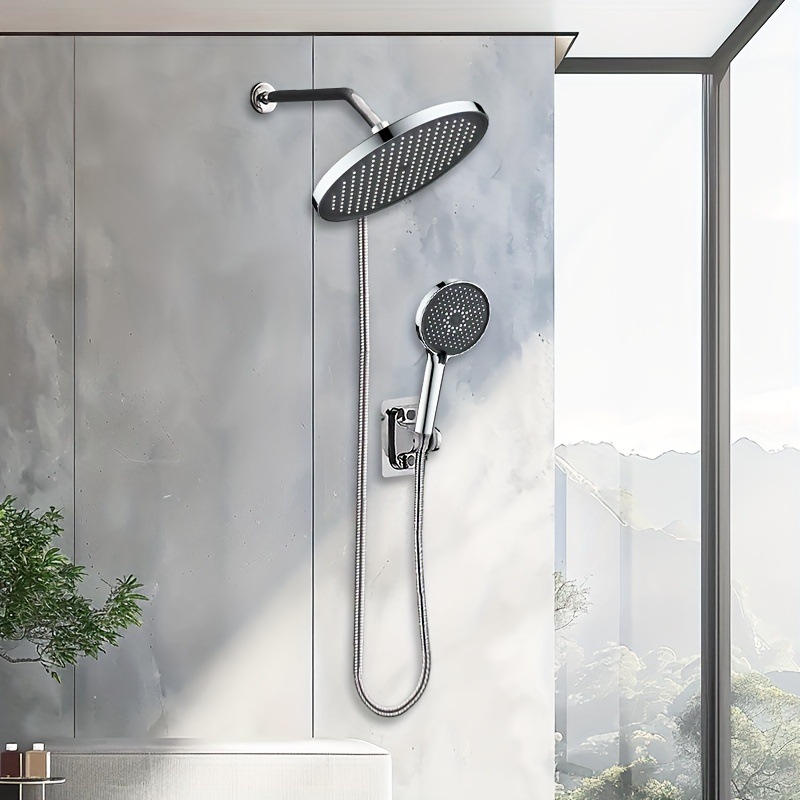 Pressurized energy-saving large panel shower head, shower water heater, bath faucet, bathroom rain shower, hand-held pressurized lotus full figure