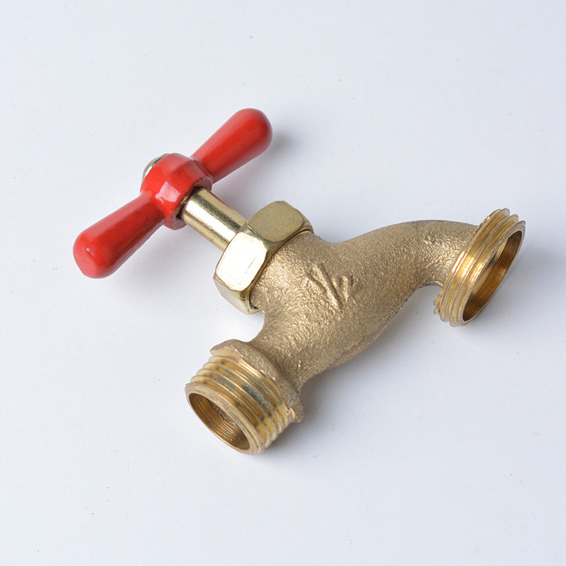 South American faucet, washing machine, household quick-opening faucet, 1/2 copper faucet, garden pipe joint, threaded head details Picture