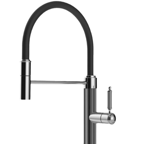 Muku Gessi's all-copper cold and hot European-style kitchen swivel universal pull-out household faucet Item Picture
