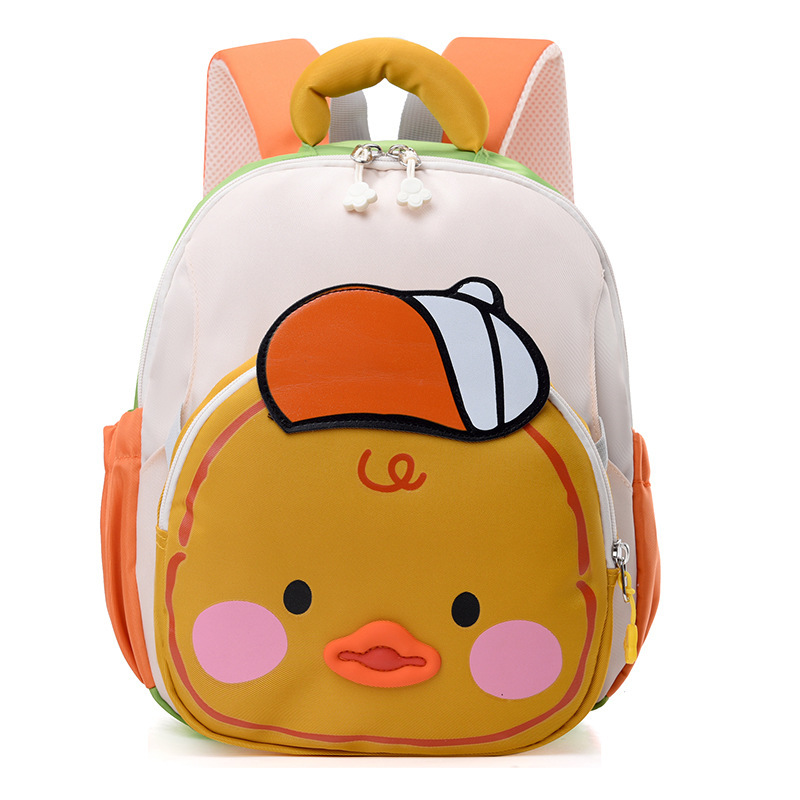 2024 New style of kindergarten children's schoolbag, cute cartoon backpack for babies, two-piece set for girls, color-block small backpack Item Picture