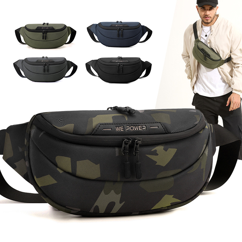 The new WEPOWER commuter chest bag is a men's crossbody bag, a cycling crossbody bag and an outdoor waterproof waist bag full figure