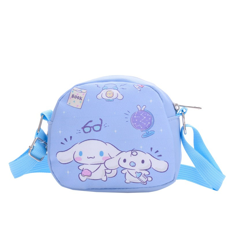 Cute children's printed crossbody bag, small bag for storing snacks for kindergarten students, large-capacity cartoon single-shoulder bag Item Picture