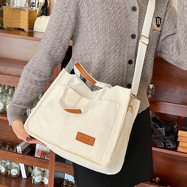Large-capacity single-shoulder bag, 2024 new style trendy and versatile down crossbody bag, shoulder strap handbag, tote hand-held canvas bag Specification drawing