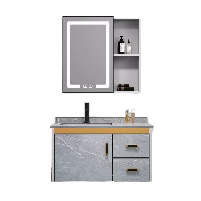 Simple bathroom cabinet combination, bathroom integrated ceramic washbasin, washbasin, washbasin, household smart mirror cabinet Item Picture