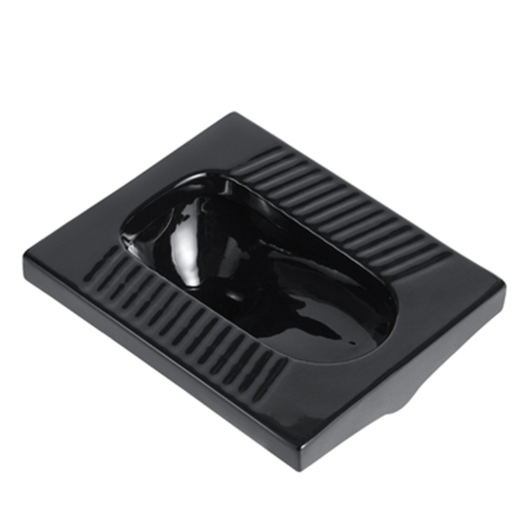 Black household ceramic squat toilet, squat toilet bowl, anti-odor squat toilet, water tank, complete set of toilet squat toilet Item Picture