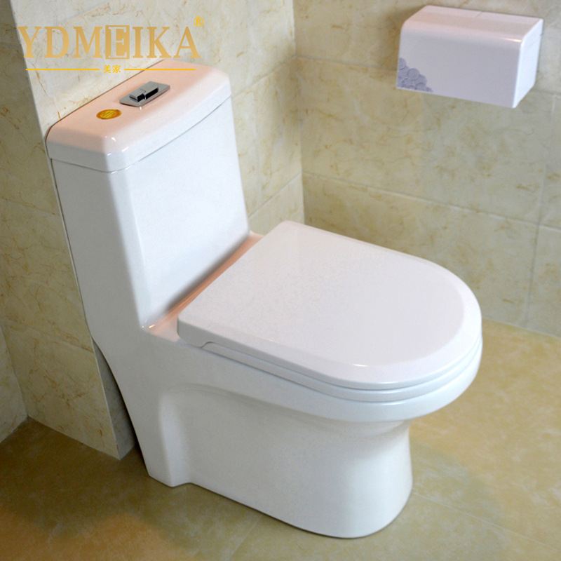 Guangdong Large pipe high-temperature ceramic toilet, Super vortex siphon integrated ordinary flush toilet, Meijia Sanitary Ware T034 details Picture