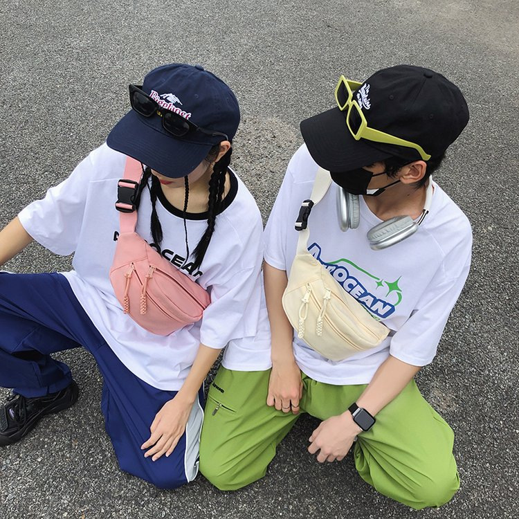 Simple crossbody bag, chest bag, fashionable and casual bag for women, 2025 new couple bag, versatile for sports, Japanese-style waist bag Application Scenario