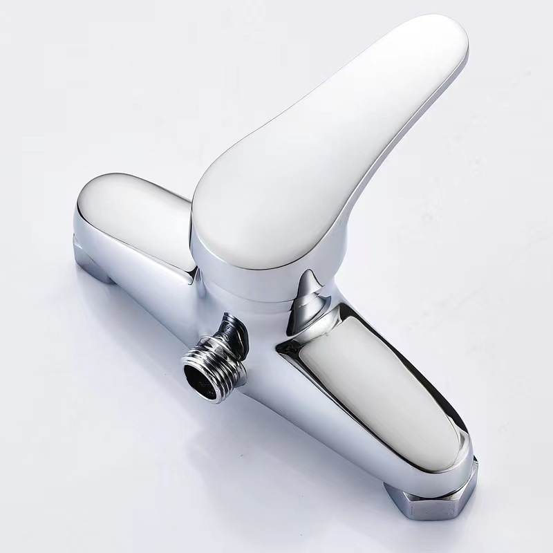 All-copper faucet, household engineering, school solar mixing valve, bathroom, gym, bathhouse, two-in-one shower faucet details Picture