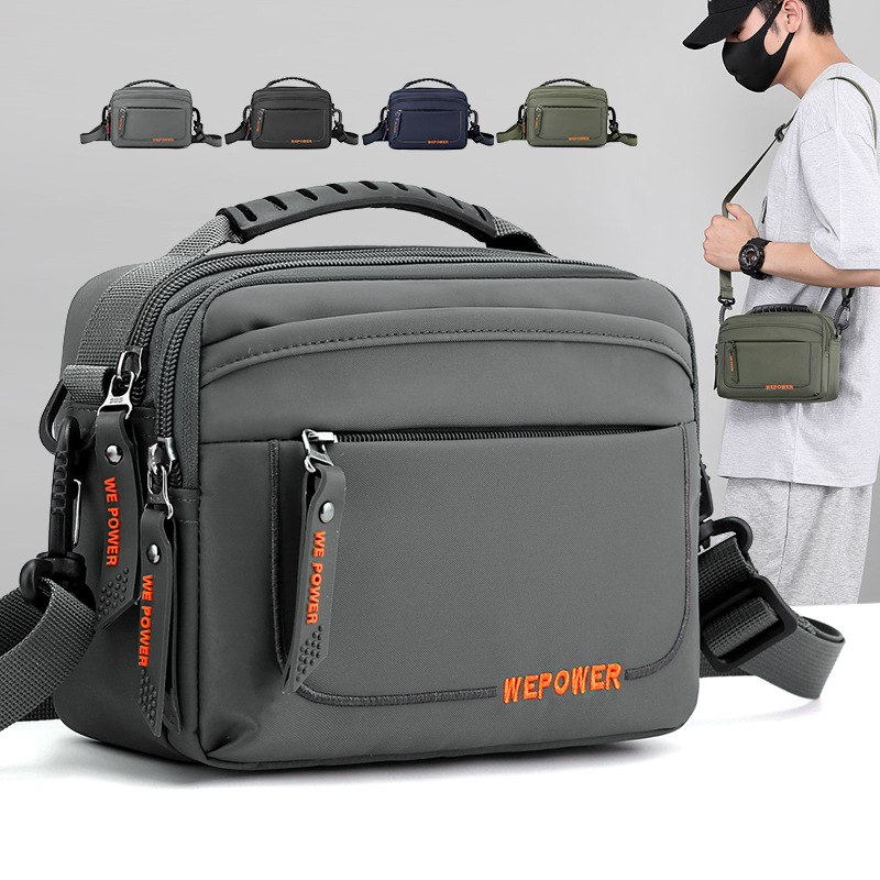 Factory wholesale of new casual men's crossbody bags, water-resistant outdoor single-shoulder bags, multi-functional travel waist bags and hanging bags full figure