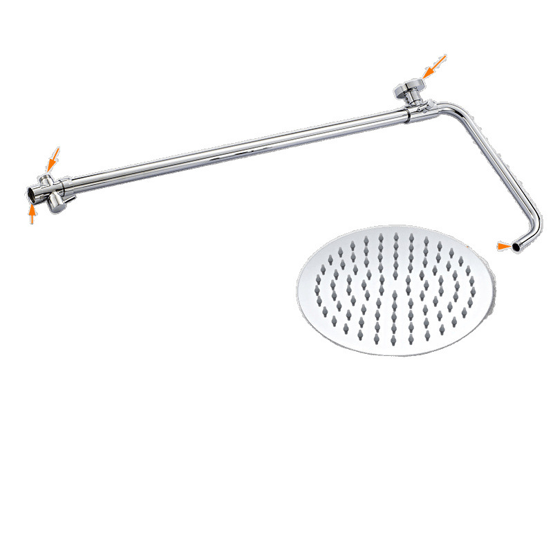 Thickened all-copper shower head lifting rod set, stainless steel lifting bracket, bathroom shower pipe converter accessories Item Picture