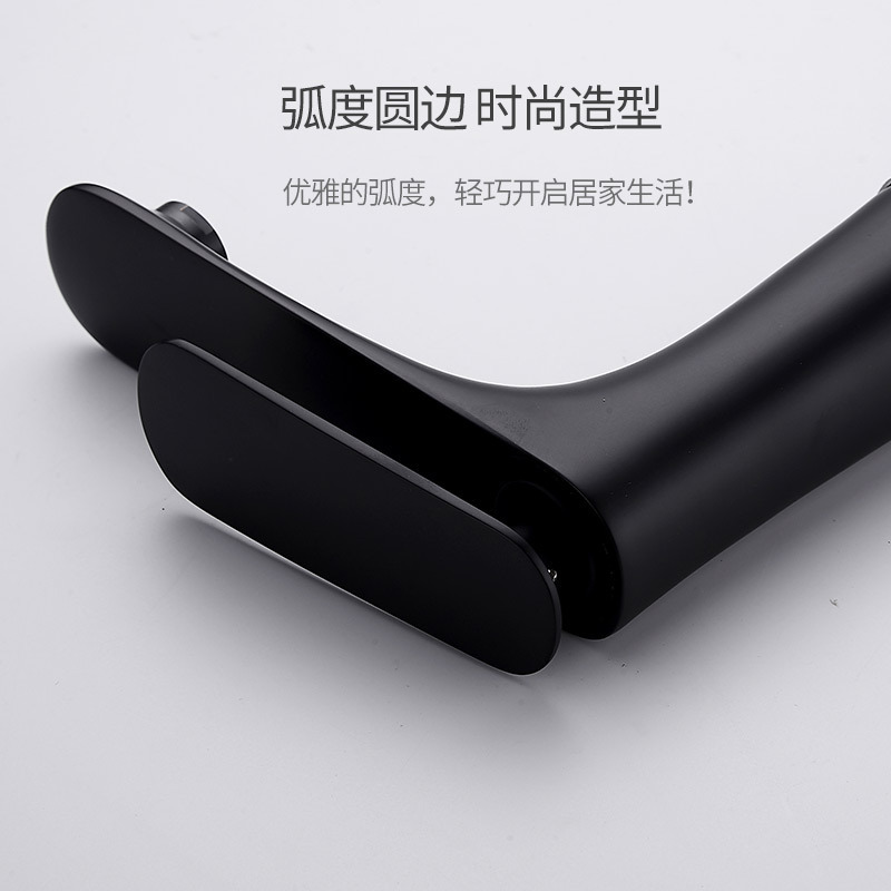 Cross-border direct black faucet, bathroom, washbasin with high countertop, cold and hot water faucet Specification drawing