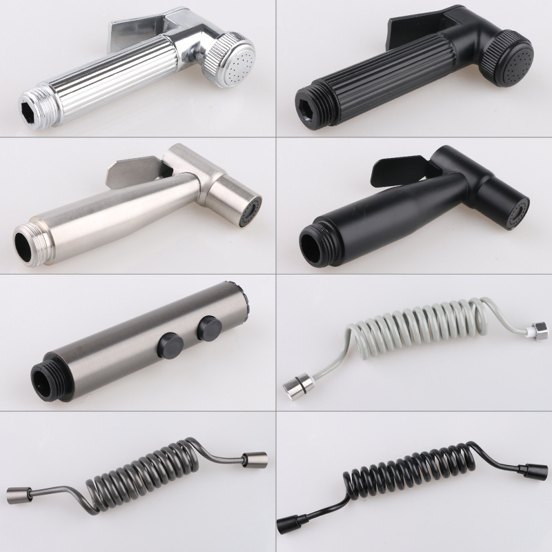 Toilet flushing spray gun, faucet, feminine wash, pressurized nozzle, toilet and bathroom flushing gun, companion high-pressure household details Picture