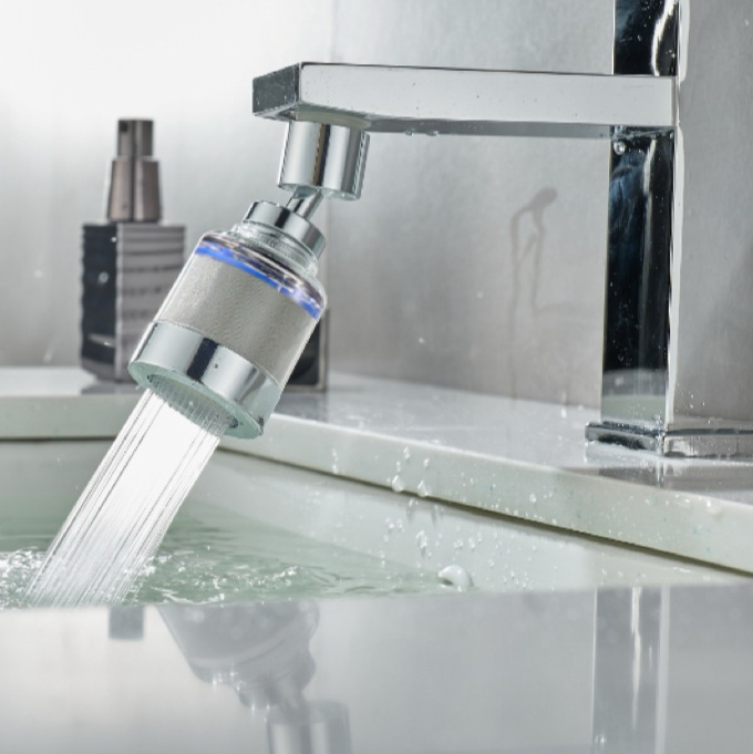 Faucet extender, splash-proof head, universal faucet filter, water purification pressure increase, household sink, shower head filter full figure