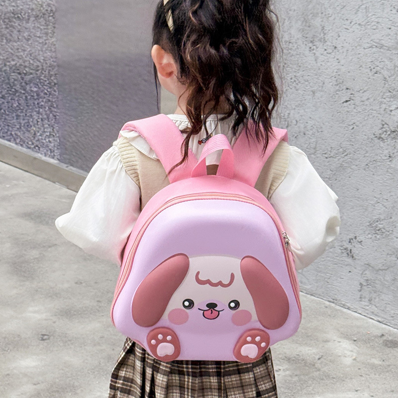 New cartoon and cute puppy backpacks for kindergarten babies, eggshell backpacks for boys and girls, and children's backpacks with lights details Picture