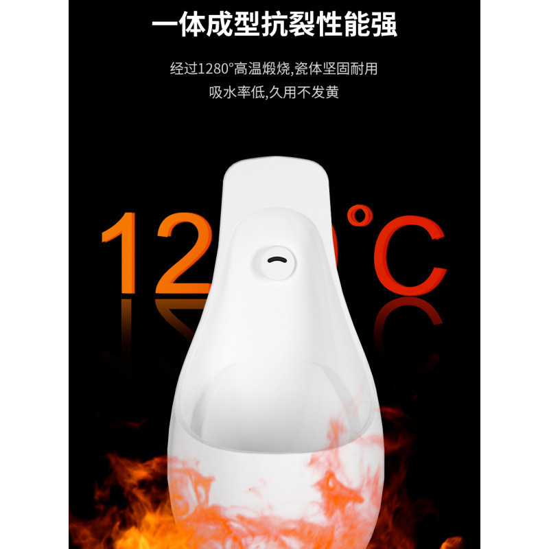 6wp Mangoff urinal, automatic wall-mounted sensor urinal, ceramic household urinal, bathroom for men details Picture