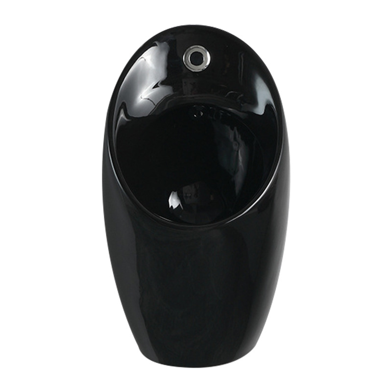 Simple black urinal, household wall-mounted hand-press urinal, hotel sensor men's urinal wholesale Specification drawing