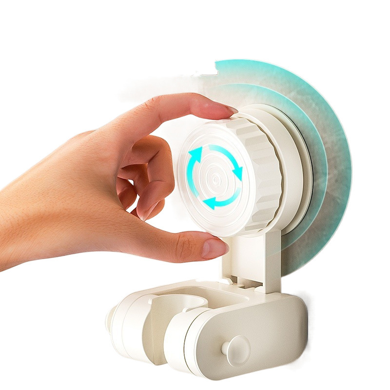 Portable suction cup showerhead stand, household showerhead stand, shower head fixing wonder, no need for drilling, adjustable base Item Picture