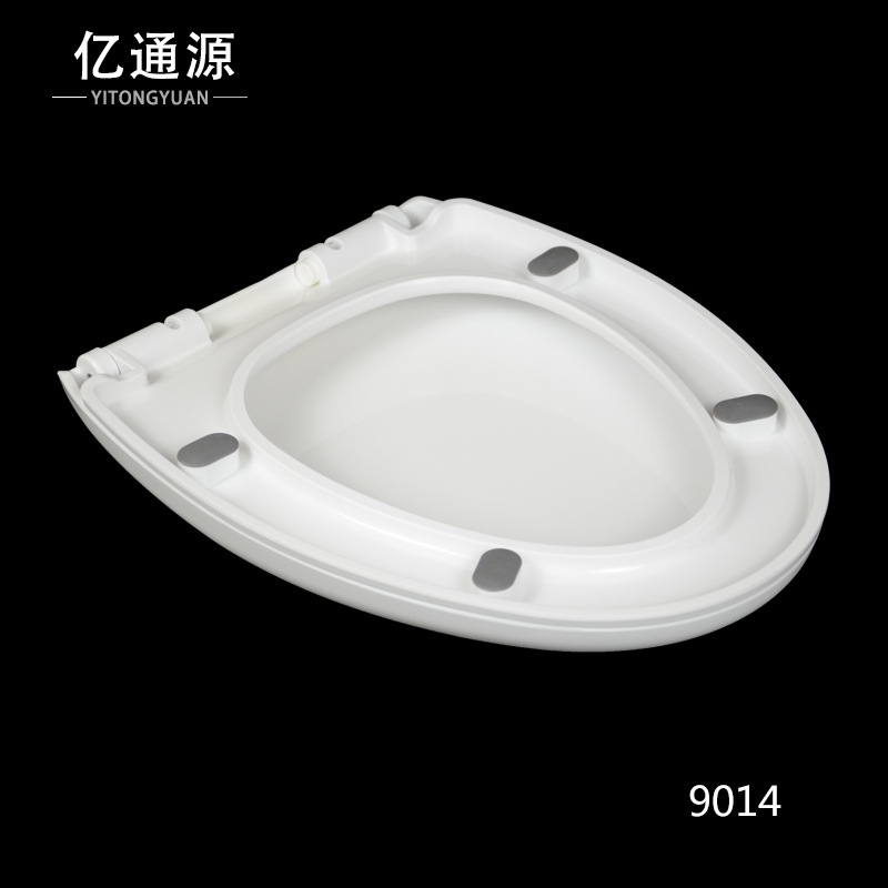 【 Factory Direct Supply 】 Double-button quick-release V-shaped toilet seat cover, thickened toilet seat cover, slow-lowering toilet seat cover Specification drawing