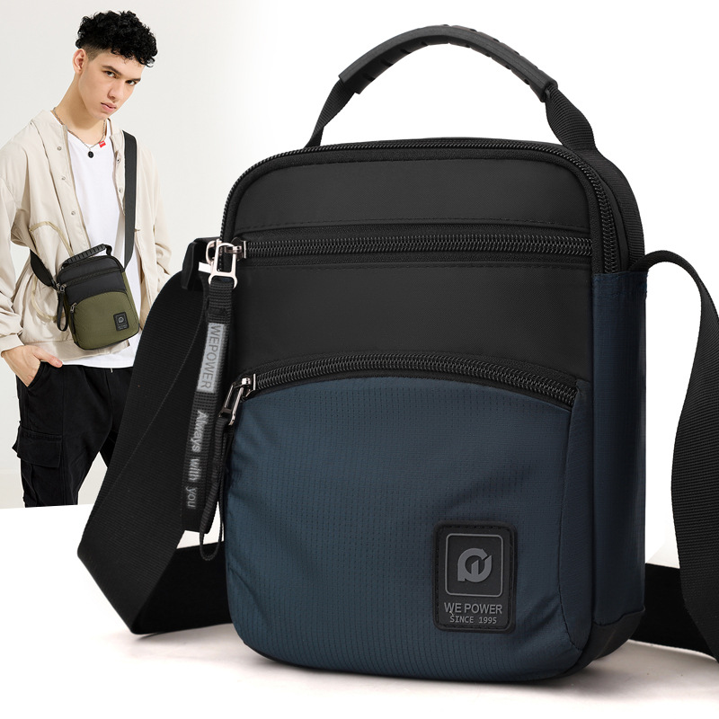 WEPOWER's new men's outdoor crossbody bag, a sporty and casual men's single-shoulder bag, is a multi-functional and trendy small bag full figure
