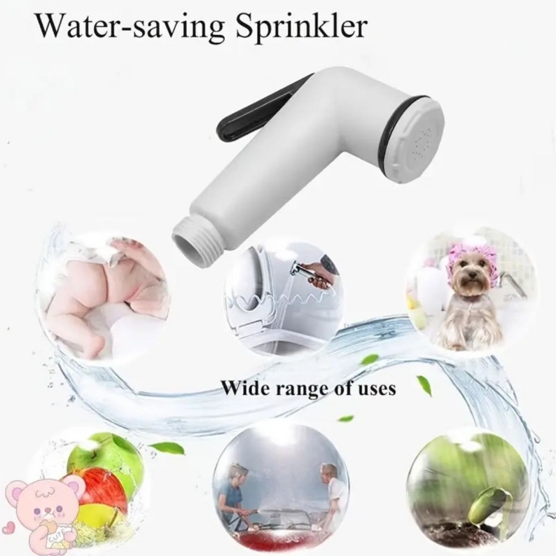 Toilet flush, spray gun, faucet, shower head, showerhead, water gun, high-pressure bathroom, toilet and household accessories full figure