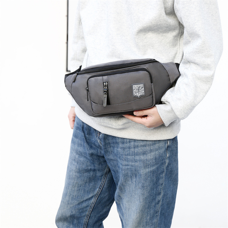 Korean-style chest bags, men's crossbody bags, sport single-shoulder bags, waterproof men's small backpacks, casual men's bags, summer waist bags trend details Picture