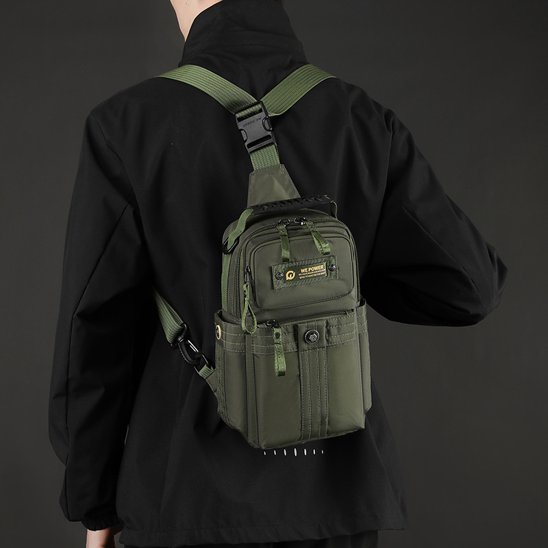 WEPOWER's new outdoor commuting chest bag, casual multi-functional backpack, lightweight single-shoulder crossbody bag Specification drawing