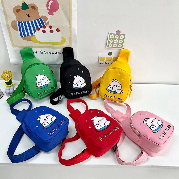 The cute little rabbit baby single-shoulder bag is selling well. The new children's coin purse is fashionable and simple. Wholesale of boys' and girls' chest bags full figure