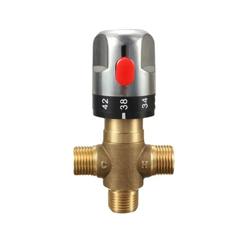 Foreign trade DN15 overall economic type pipeline thermostatic valve shower thermostatic faucet turbid water 4-point thermostatic valve cold full figure
