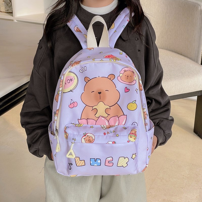 Children's bag Capibara cartoon backpacks for boys and girls, children's backpacks, large-capacity capybara backpacks details Picture