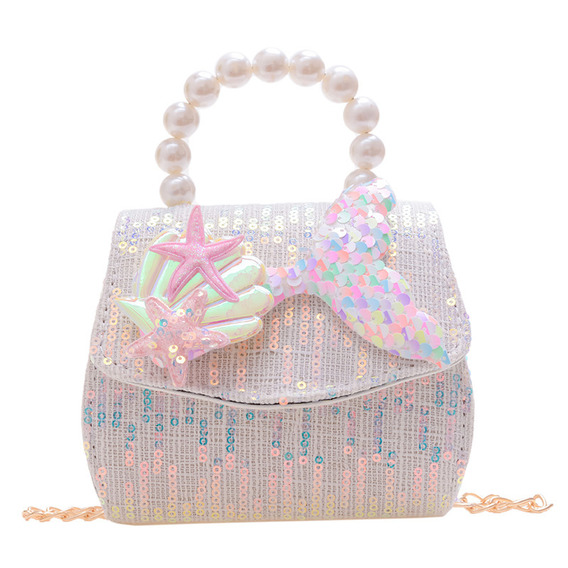 Pearl handbags, children's bags, little girls, princesses, girls' crossbody bags, fashionable cartoon, trendy and cute chain accessories Item Picture