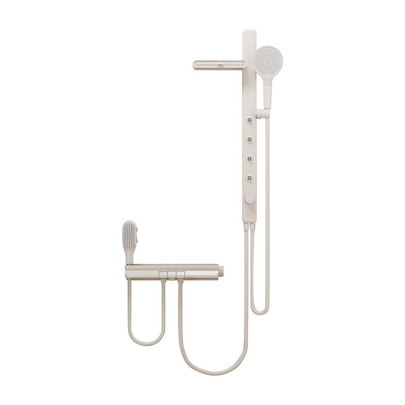 The same cream-style white children's shower head set as the big brand, pressurized headless shower, home shoulder shower, back shower and bathing Item Picture
