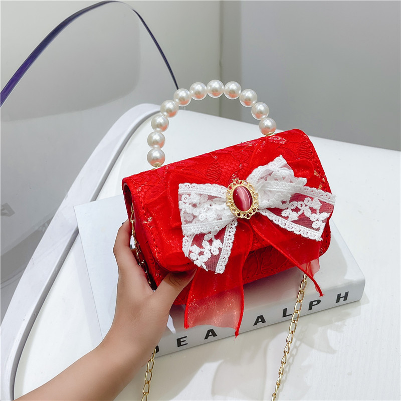 Children's single-shoulder crossbody bag, fashionable and stylish princess, Korean version girls' bow chain bag, 2024 new style coin purse full figure