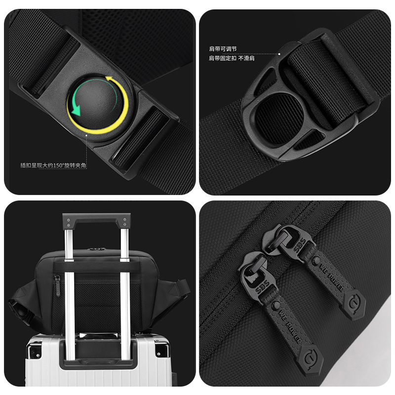 WEPOWER's new water-resistant large-capacity chest bag, daily commute casual crossbody single-shoulder bag, men's waist bag Application Scenario