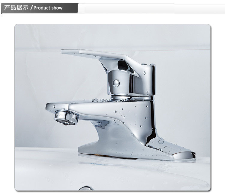Copper single handle double double-hole direct entry cold and hot water basin faucet, three-hole washbasin faucet Application Scenario
