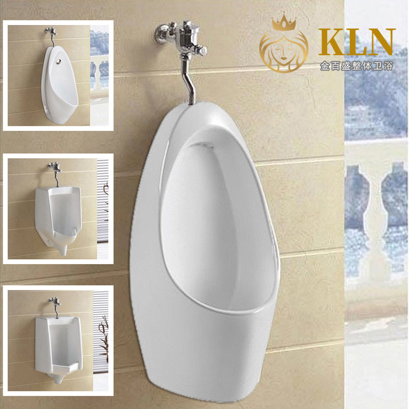 Ceramic urinal manufacturer direct sales wall-mounted urinal, hand-press wall-mounted urinal, Jinbaisheng Sanitary Ware 7018 full figure