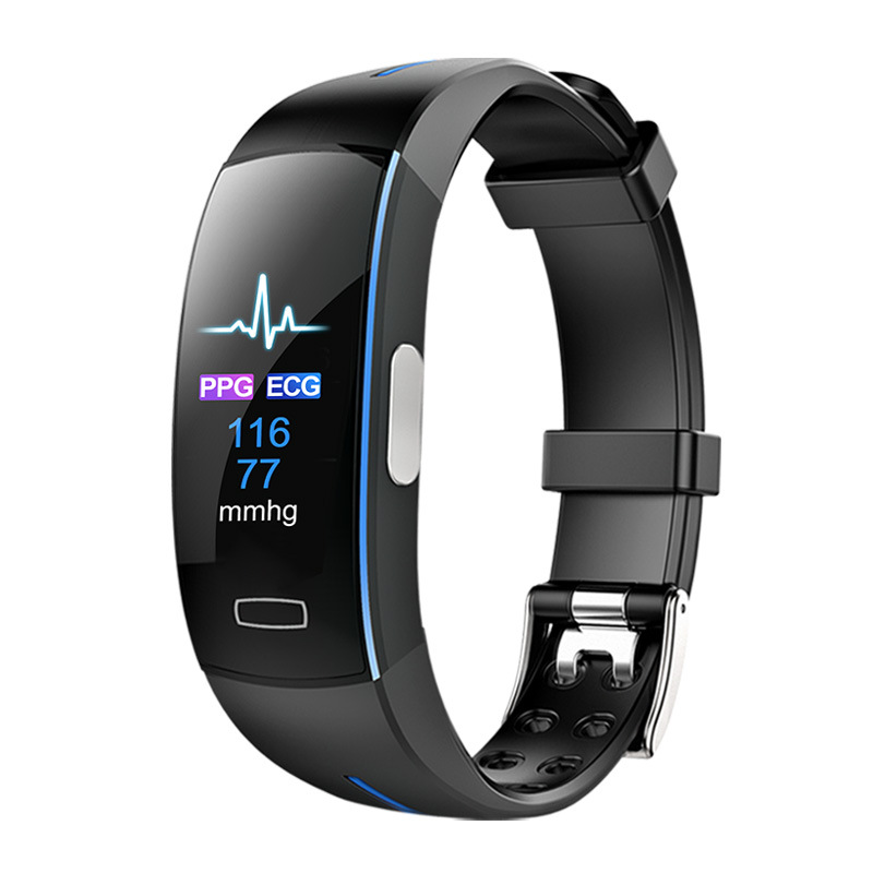 P3A smart bracelet continuously monitors body temperature, blood pressure, heart rate, electrocardiogram, heart rate and remote care for loved ones for 24 hours Item Picture