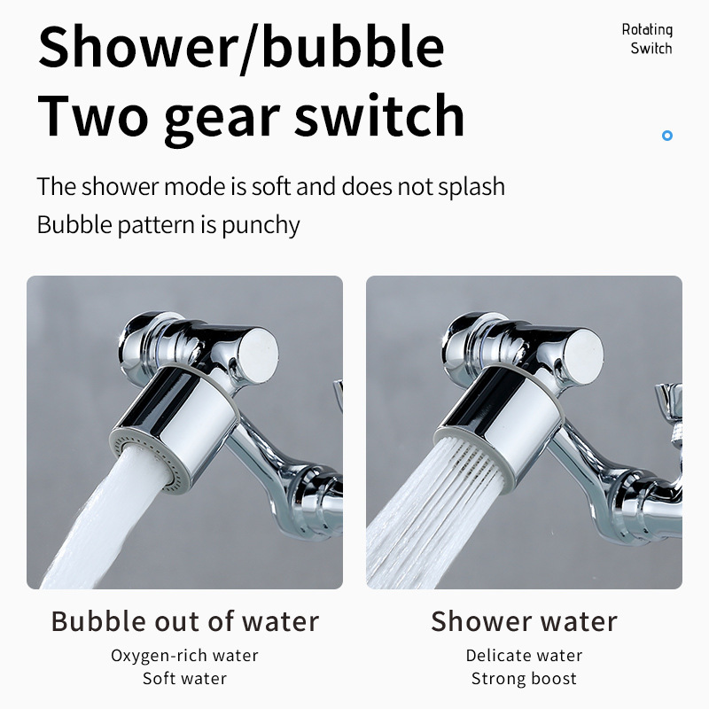 Household multi-functional universal rotating faucet, anti-base water wonder, washbasin mechanical arm, universal faucet extension device Specification drawing