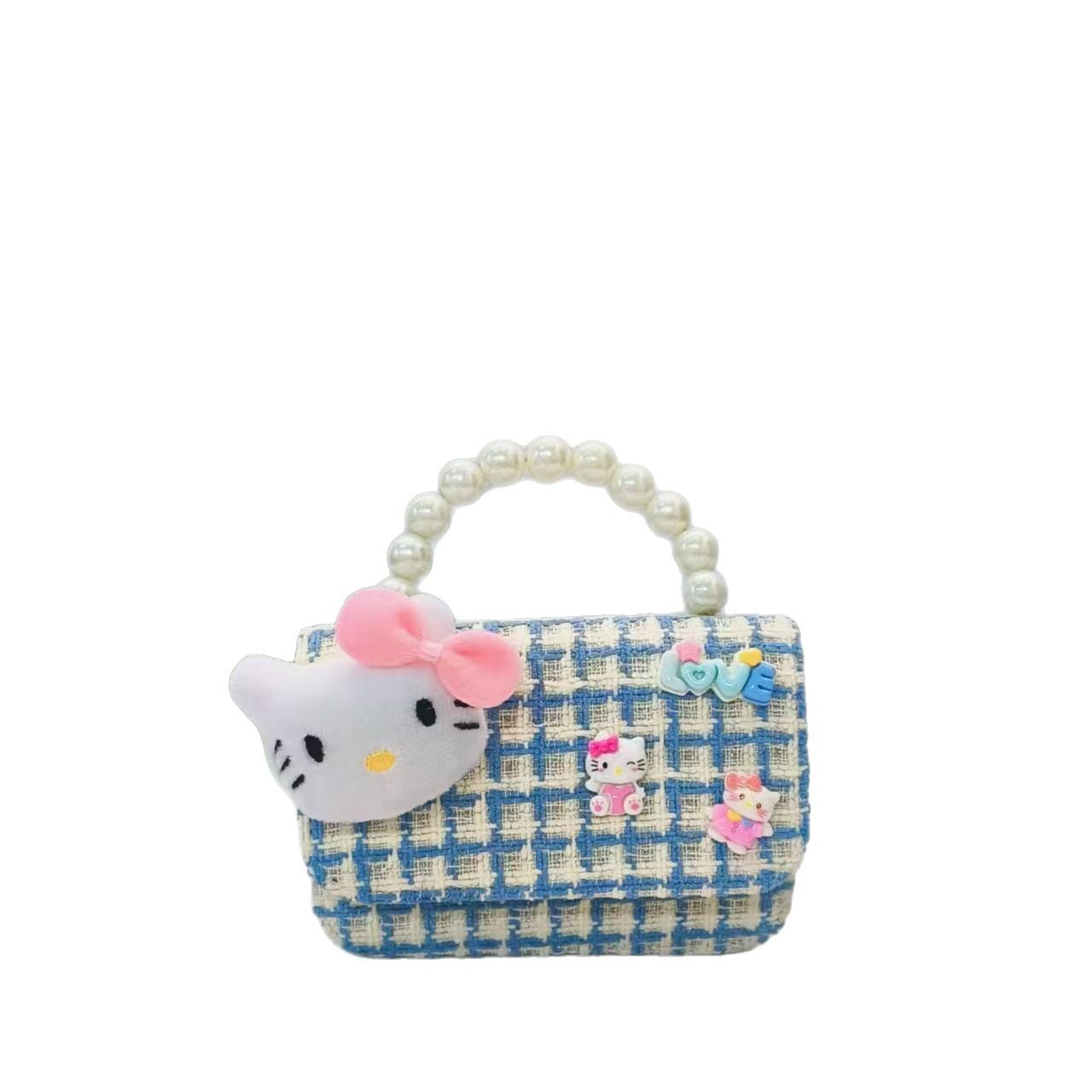 Pearl handbag, Melody Cat princess bag, little girl loose change accessory bag, Chanel-style chain bag, crossbody bag Item Picture