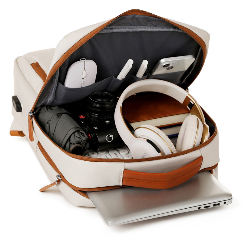 New travel computer bag backpack, 16-inch lightweight backpack for business trips, large-capacity business schoolbag for college students details Picture