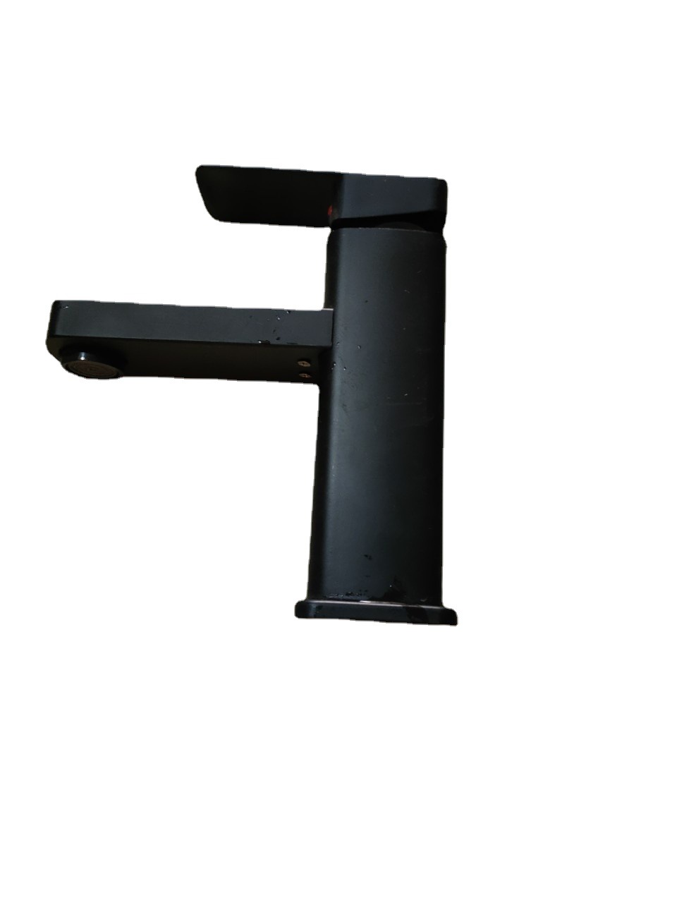 Single lift type washbasin faucet, cold and hot baking paint mixed faucet, cup washing, black stainless steel full figure