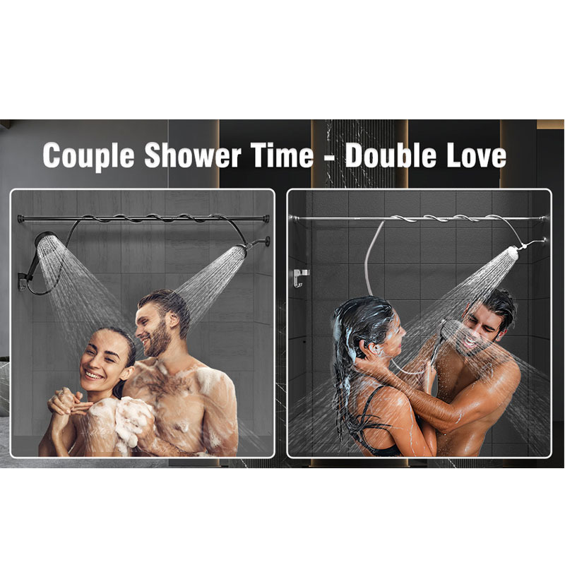 Cross-border American-style concealed shower head complete set, a full set of socket extension rod bracket, stainless steel hand-held shower head set details Picture