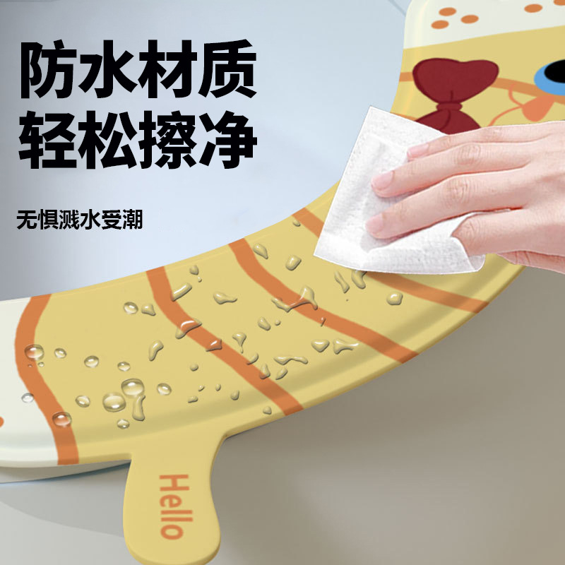 New type of toilet seat cover, all-season compatible waterproof toilet seat sticker, thickened EVA toilet seat cover, cartoon adhesive type toilet seat cover sticker details Picture