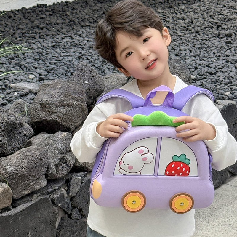 New cute cartoon children's schoolbag hard shell bag for 3-6 years old girls, lightweight and lightening kindergarten schoolbag Specification drawing