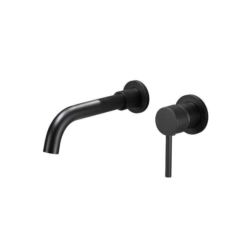 Cross-border wall-mounted hot and cold water faucet, hidden bathroom washbasin, rotatable all-copper concealed washbasin faucet Item Picture